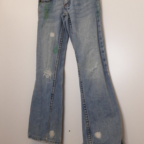 Distressed Worn Jeans - Picture 2 of 6